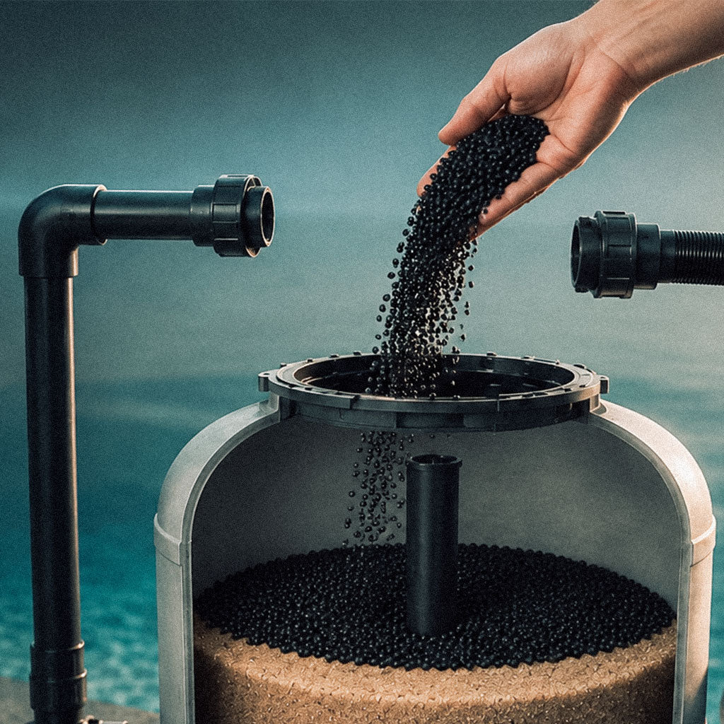 Kügele & 10kg Filtersand – Keine Trübung. Kein Chlorgeruch.